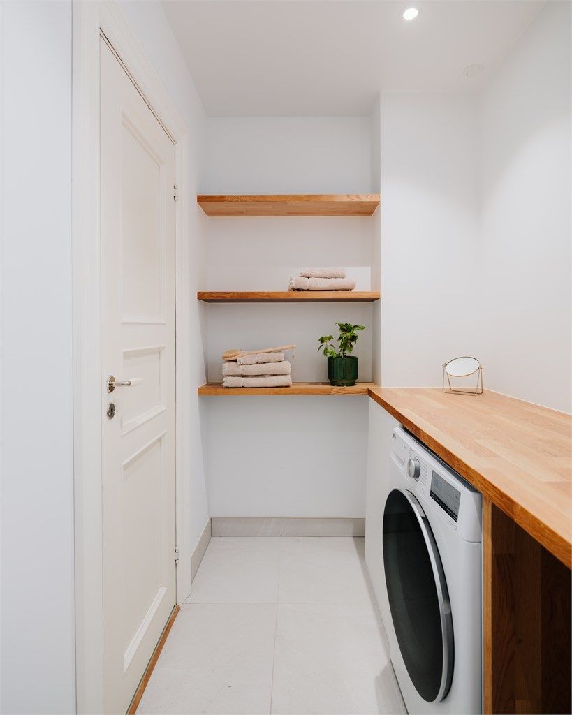 Det er opplegg for vaskemaskin.