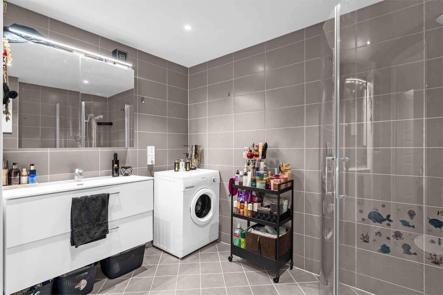 Badet ble pusset opp i 2022 i regi av borettslaget.