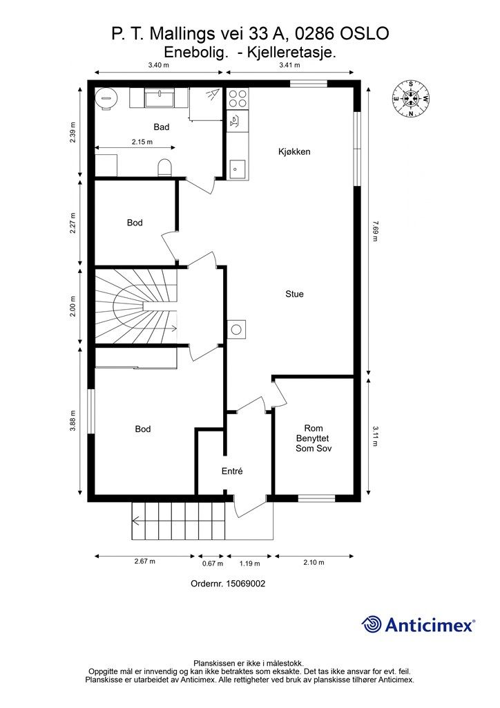 Plantegning- Underetasje