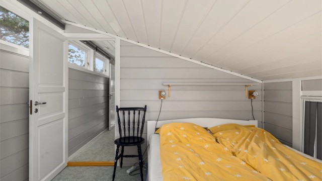 Soverommene i 2. etasje ligger på rekke og rad.