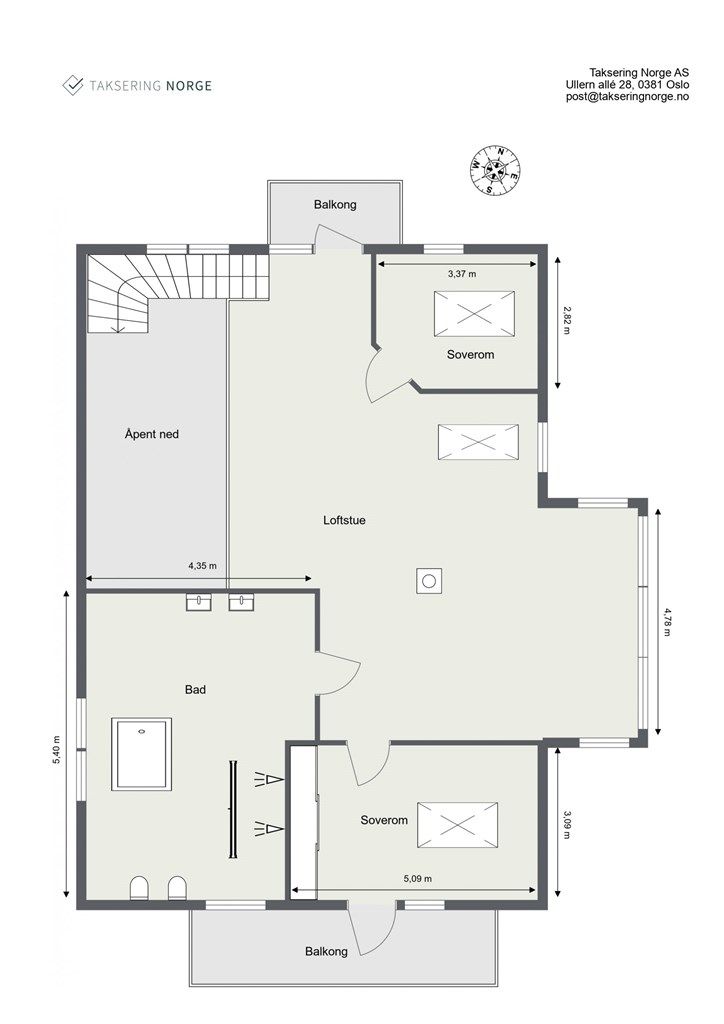 Plantegning - 3.etasje/loft