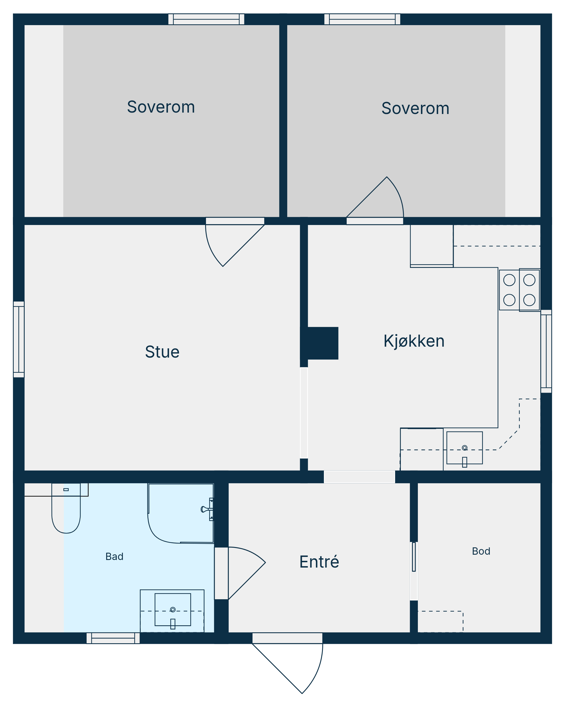 Planskissen er veiledende.