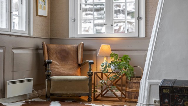 En av mange sjarmerende kroker som inviterer til ro og avkobling.