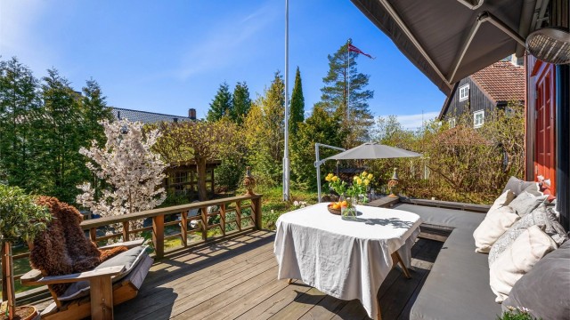 Terrassen utenfor spisestuen