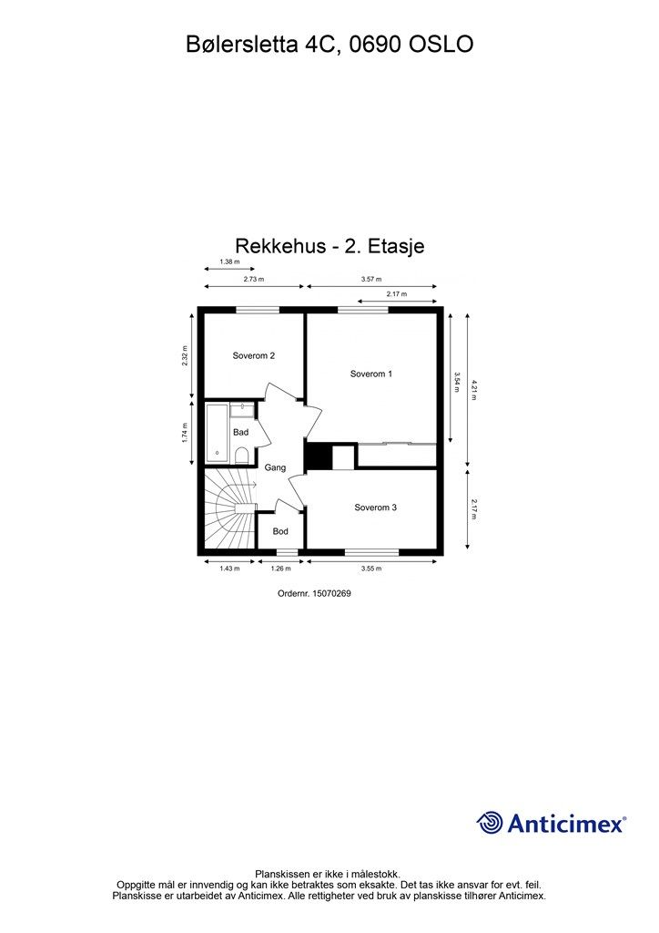 Plantegning, 2. etasje.