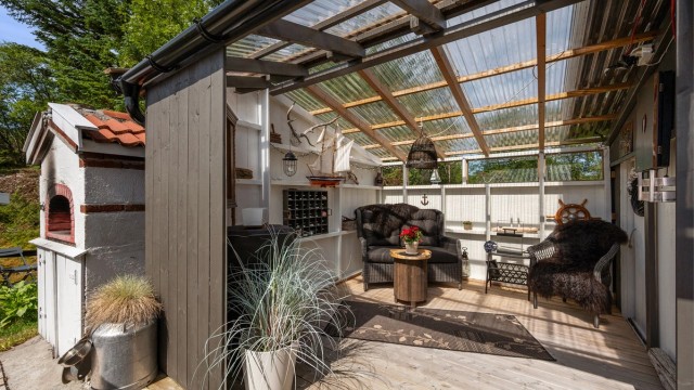 Terrassen vil på sommerstid oppleves som en fin forlengelse av stuen.