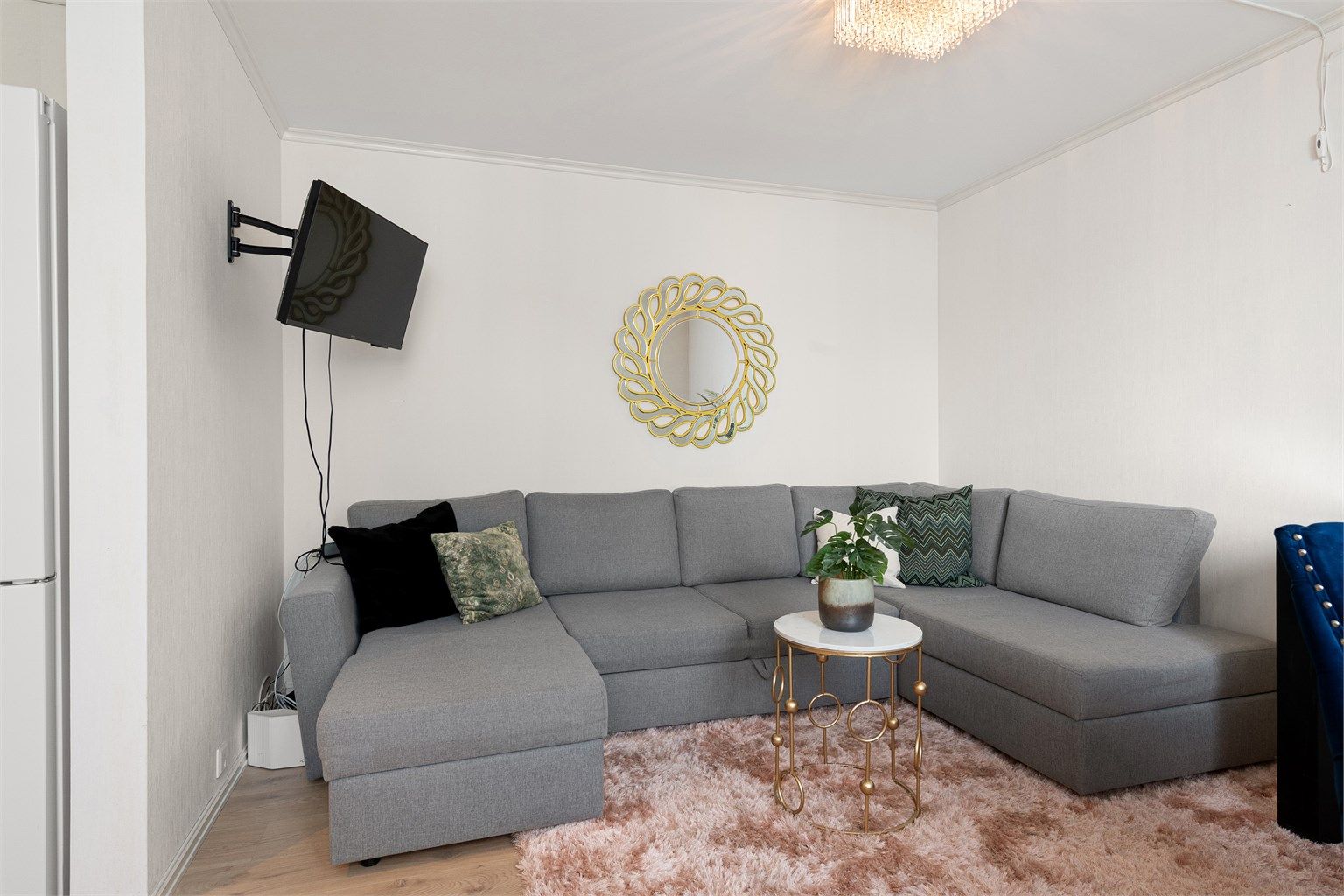 Koselig sofakrok på stuen