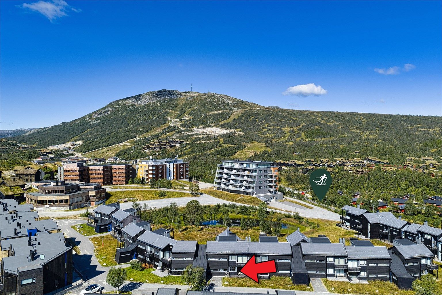 Her får du sentral og populært beliggenhet på Hovden i fin avstand fra både skisenteret, badeland og sentrum 