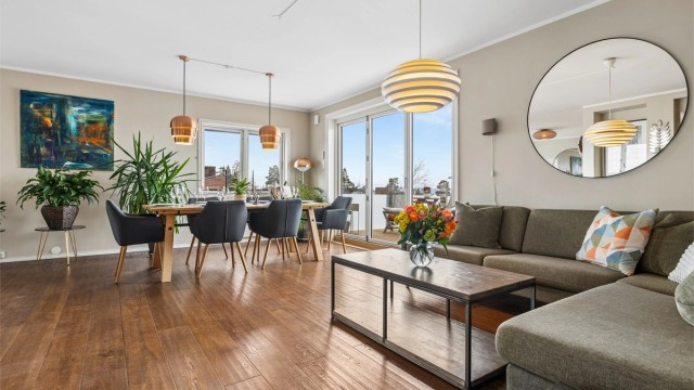 En oversikt over det sosiale allrommet, designet for samvær.