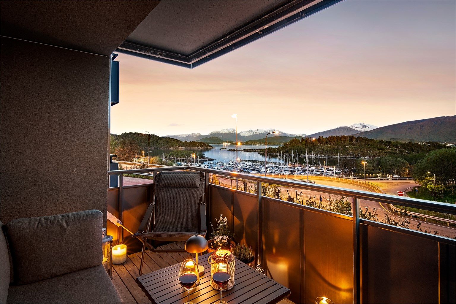 En koselig leilighet med sydvendt balkong på 7m²