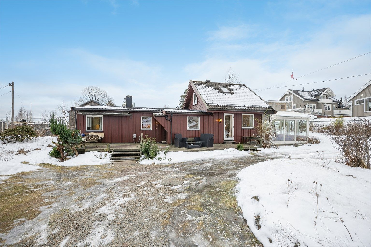 Enebolig fra 1949, tilbygd/ombygd i 1989