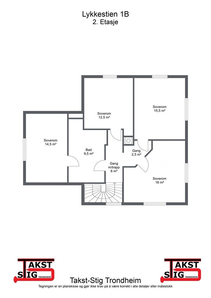 Planskisse 2. etasje. 