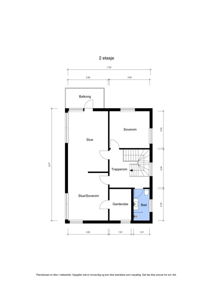 Plantegning - 2. etasje