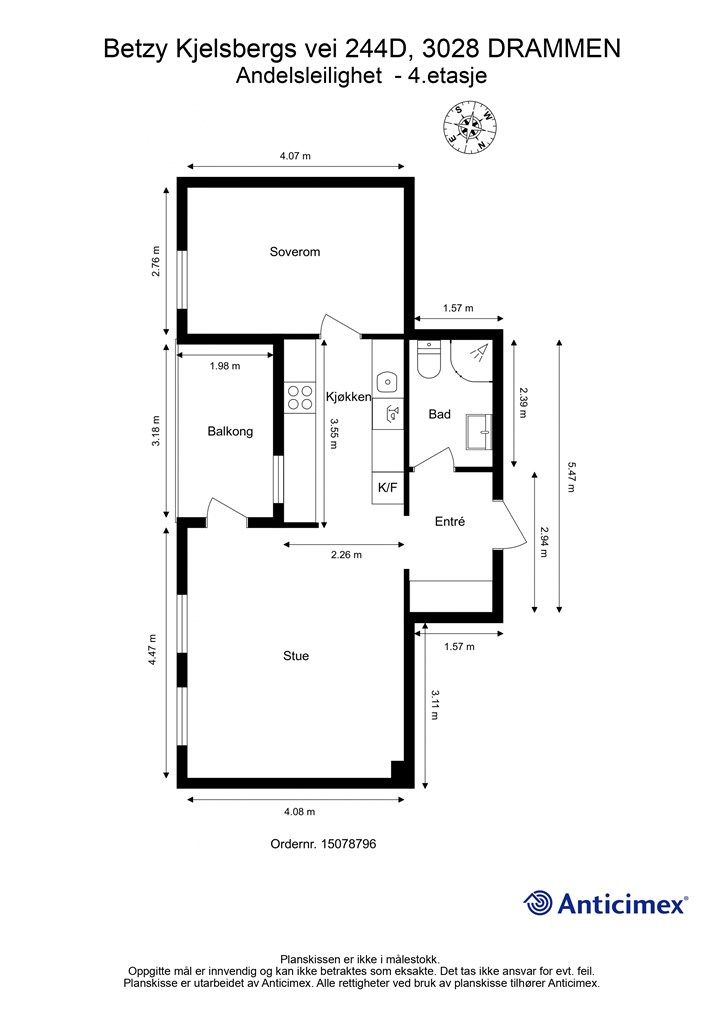 Plantegning-Andelsleilighet - 4.etasje.