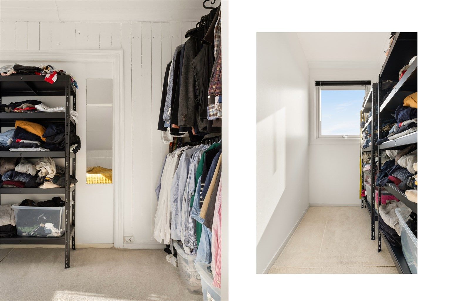 Praktisk walk in garderobe