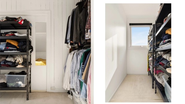 Praktisk walk in garderobe
