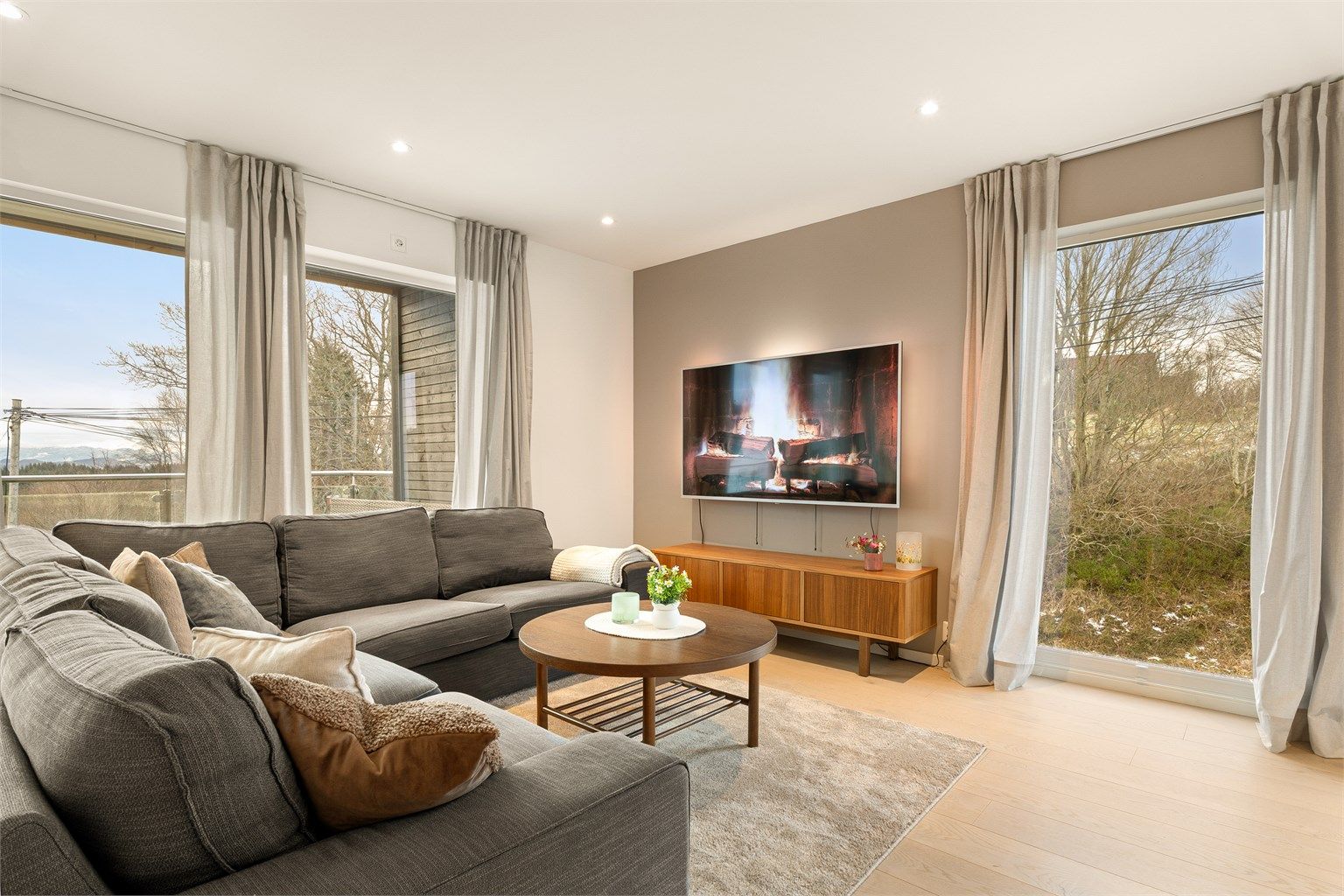 Det er balansert ventilasjon som sørger for godt inneklima. 