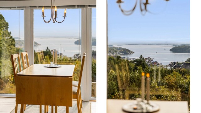 De store vinduene slipper inn rikelig med lys og visker ut skillet mellom inne og ute.