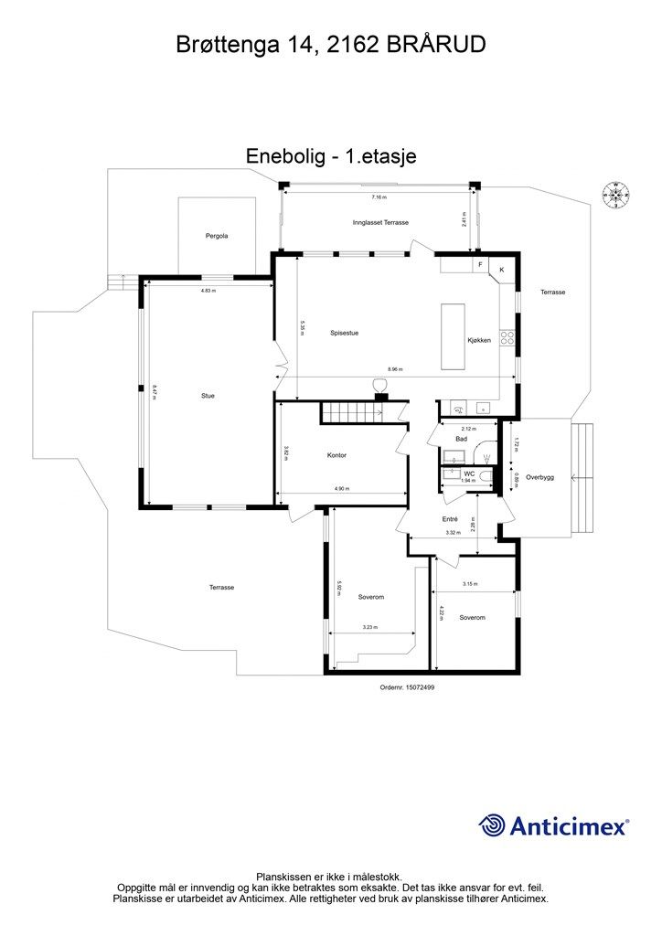 Plantegning - 1. etasje. 
