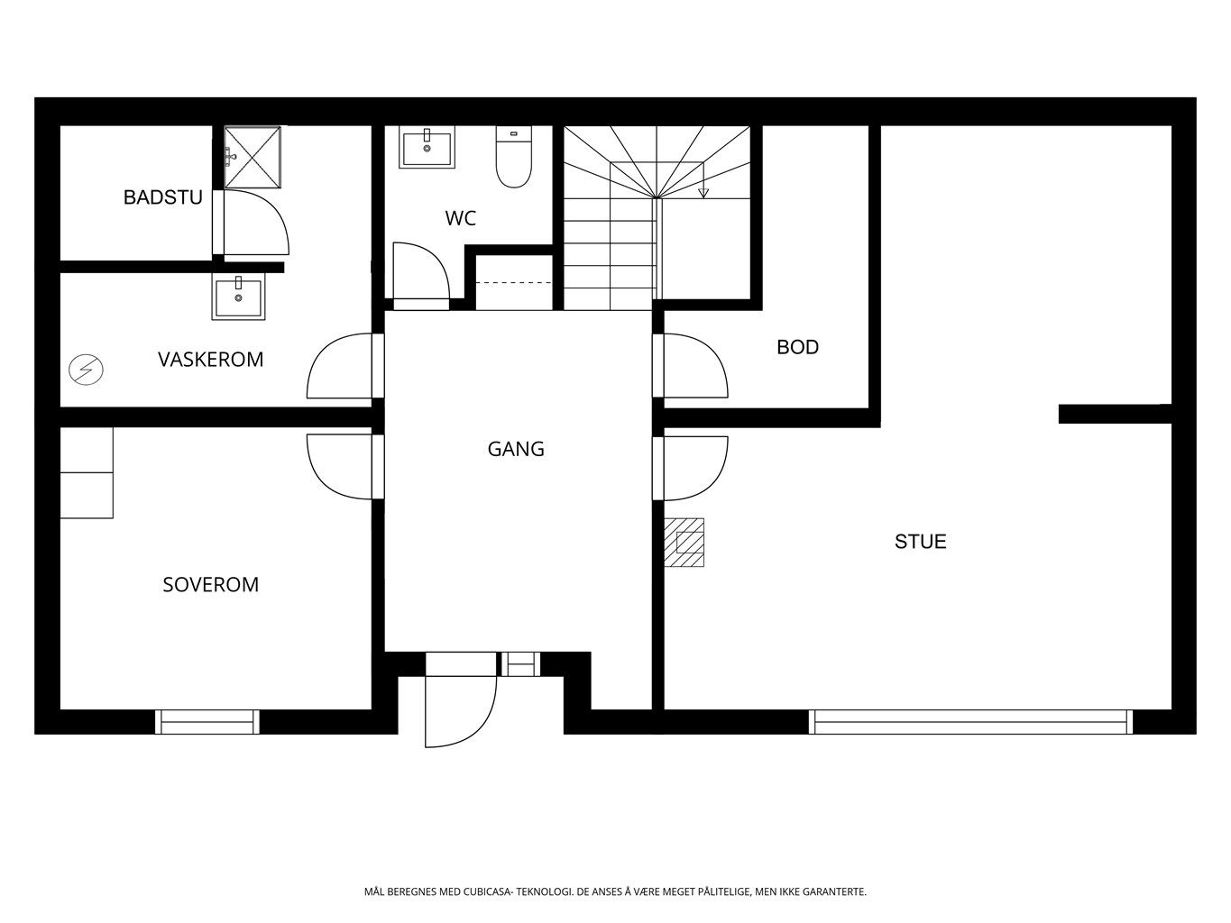 Veiledende planskisse underetasje