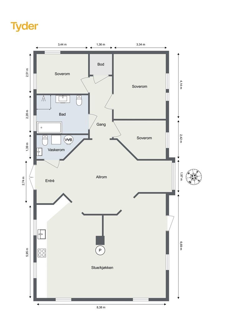 Plantegning 1. Etasje