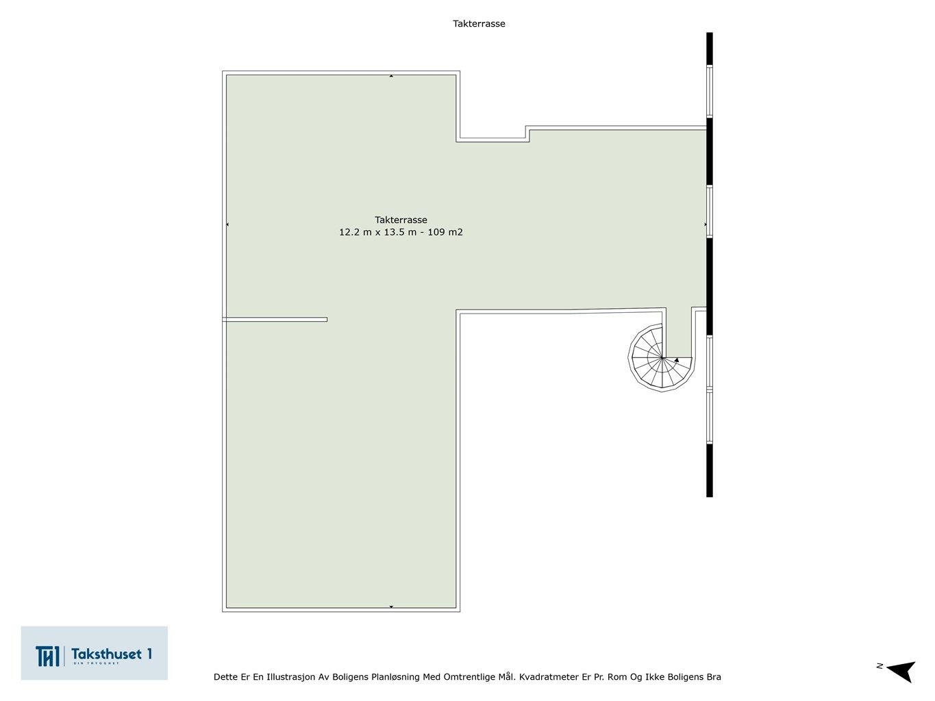 Plantegning takterrasse