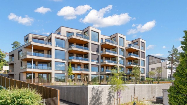 Bygget er tegnet av anerkjente A-lab arkitekter med detaljer som gir et elegant og varig uttrykk