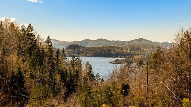 Fra eiendommen er det også utsikt mot Fossingfjorden og bebyggelsen i Kragerø.