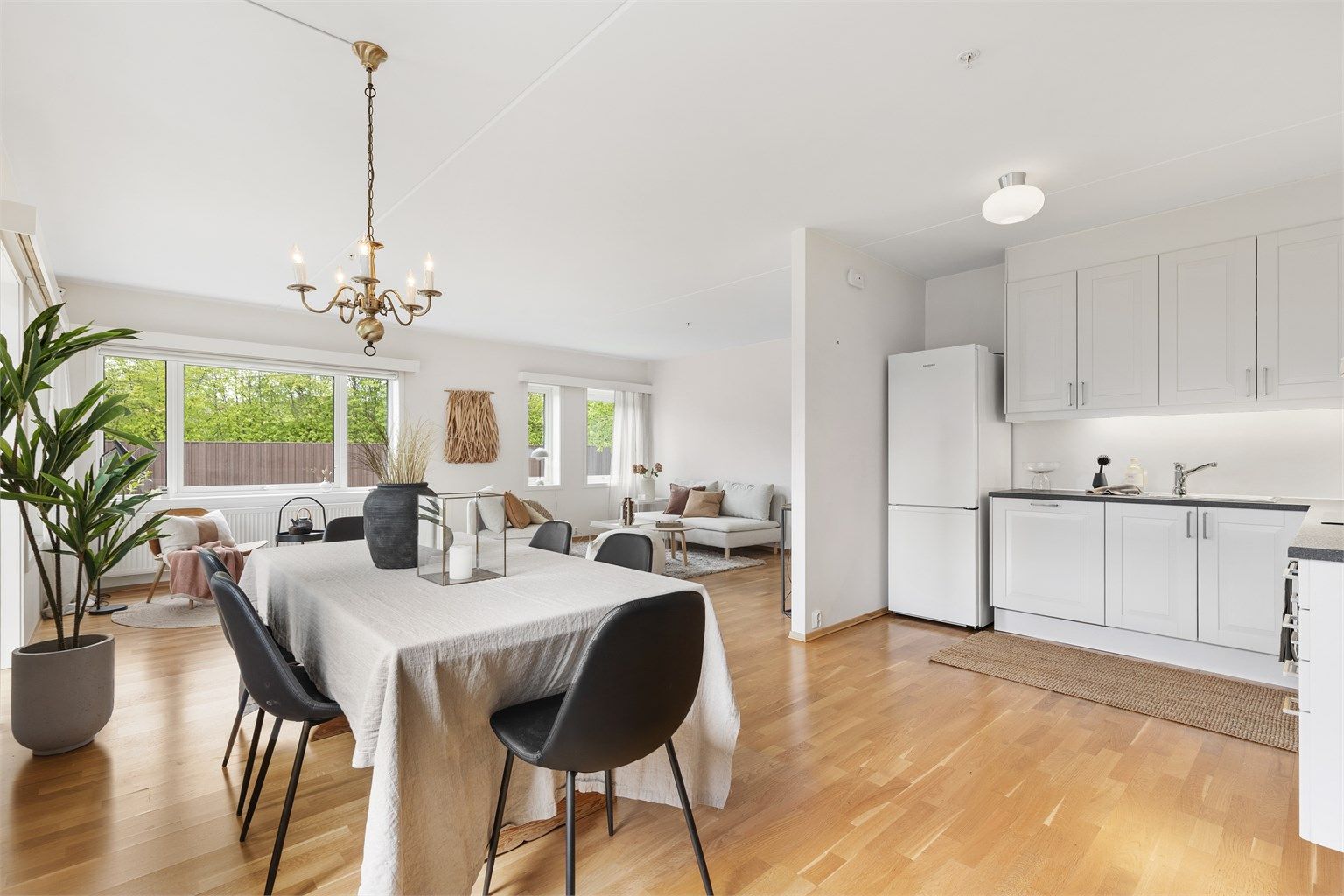 Leiligheten inneholder 2 soverom, et bad, et toalettrom, entré, bod, walk-in closet og åpen stue- og kjøkkenløsning.
Foto: Trond Reder