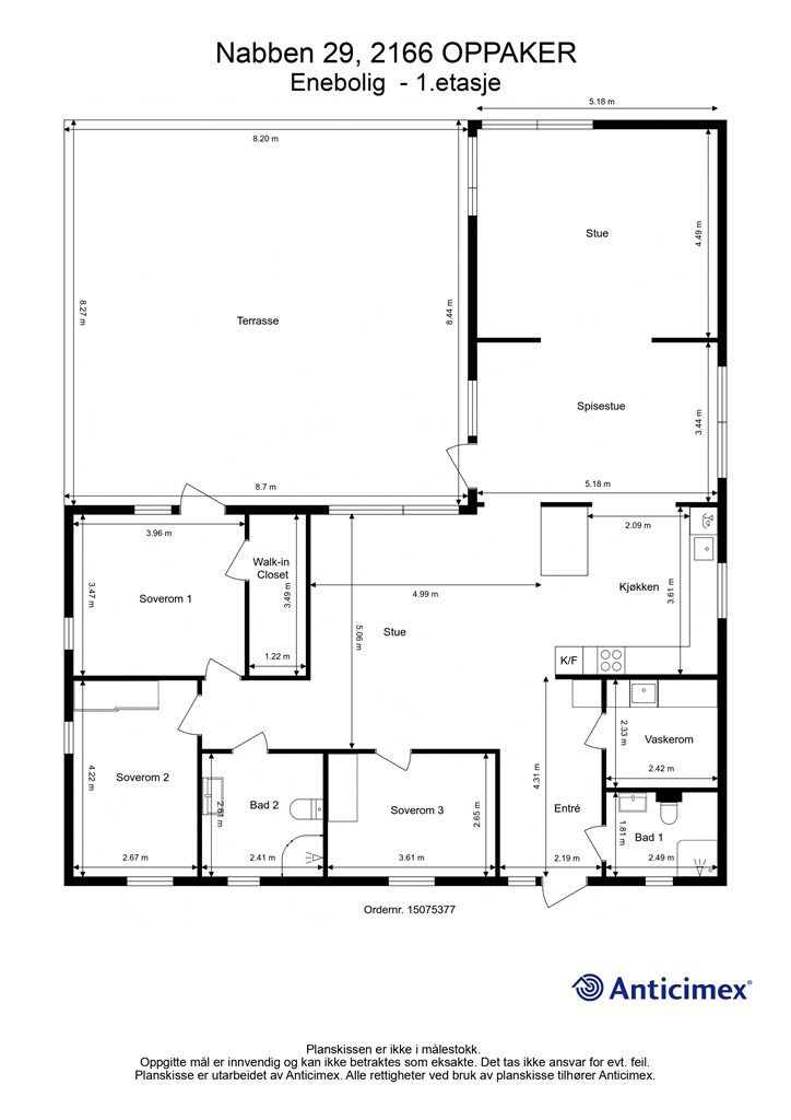 Plantegning - 1.etasje