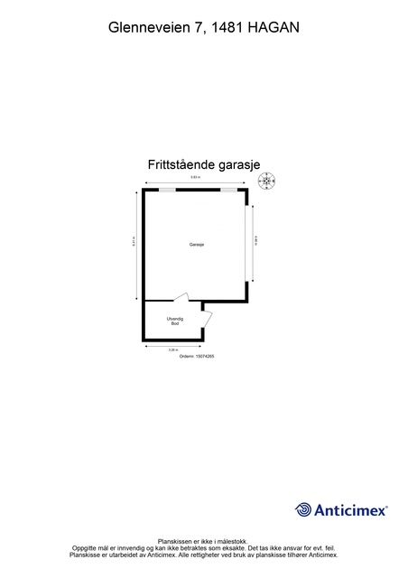 Plantegning-Frittstaende garasje.