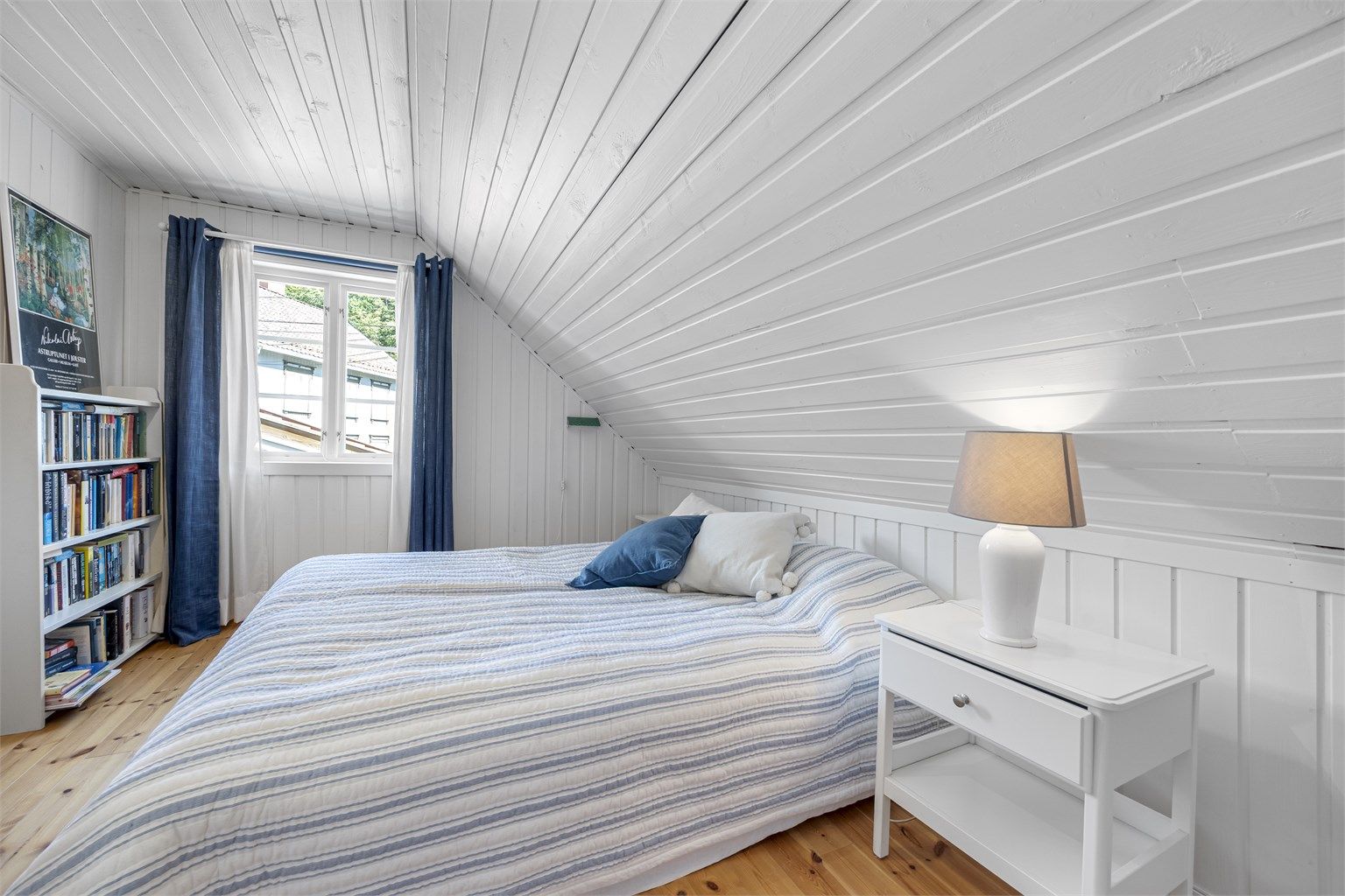 Loftsetasjen rommer tre soverom.