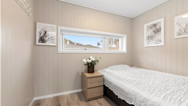 Innredet rom i andre etasje. Rommet er i dag benyttet som soverom, men er ikke godkjent for varig opphold.