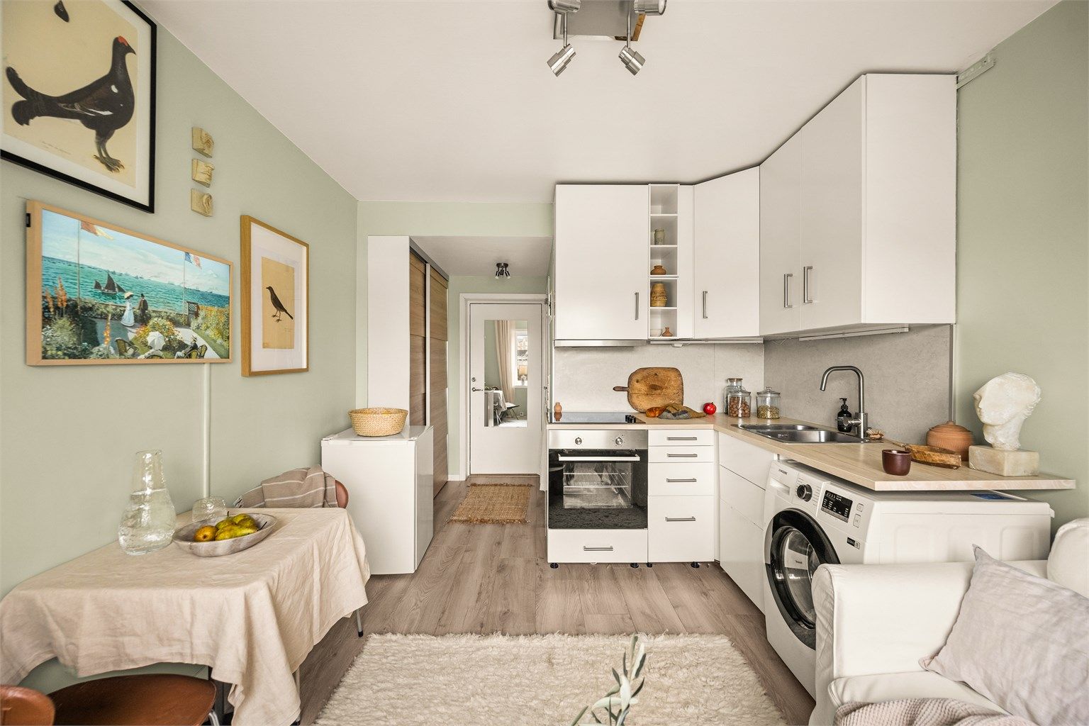 Gulvvarme i hele leiligheten.