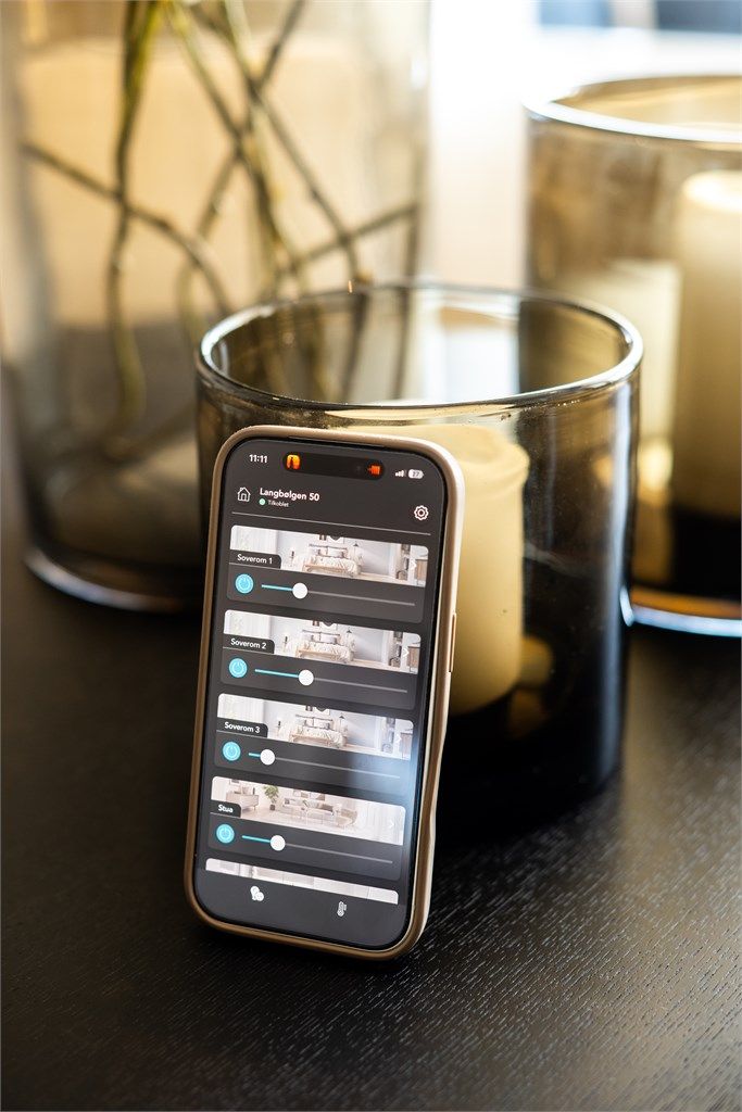 App-styring gir full kontroll over boligens funksjoner, selv når du ikke er hjemme.