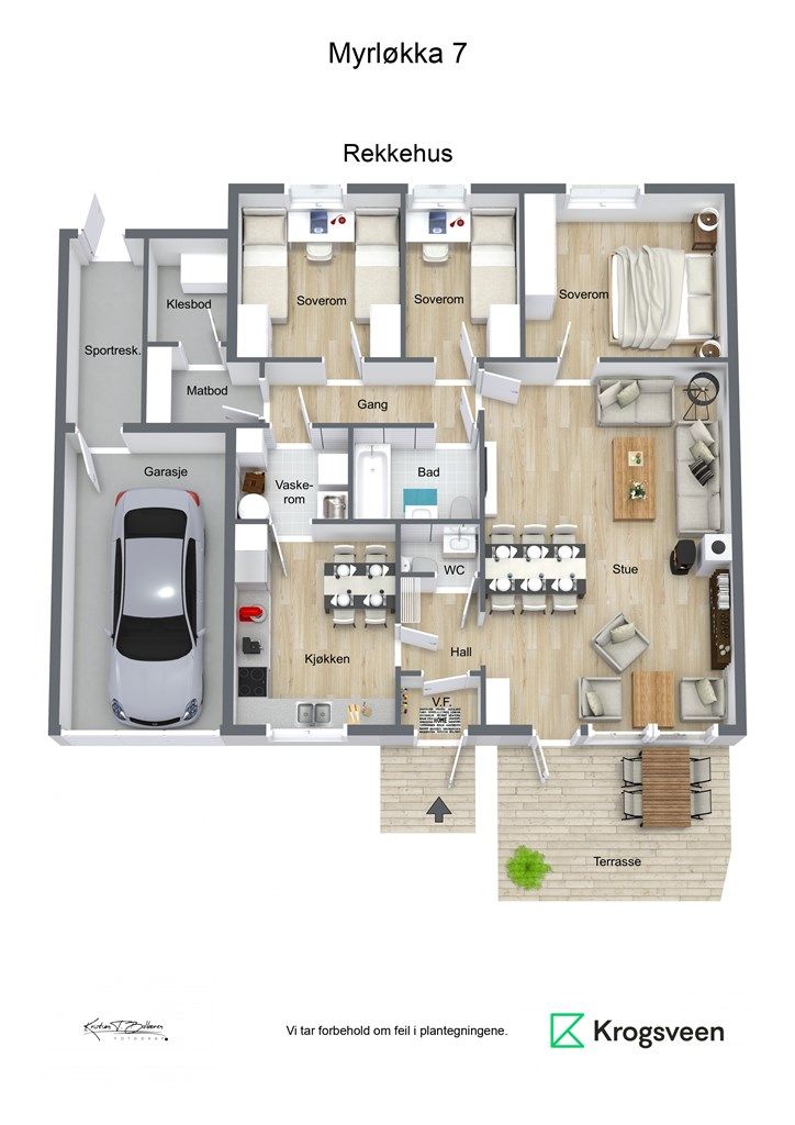 Planskisse (Møblert)