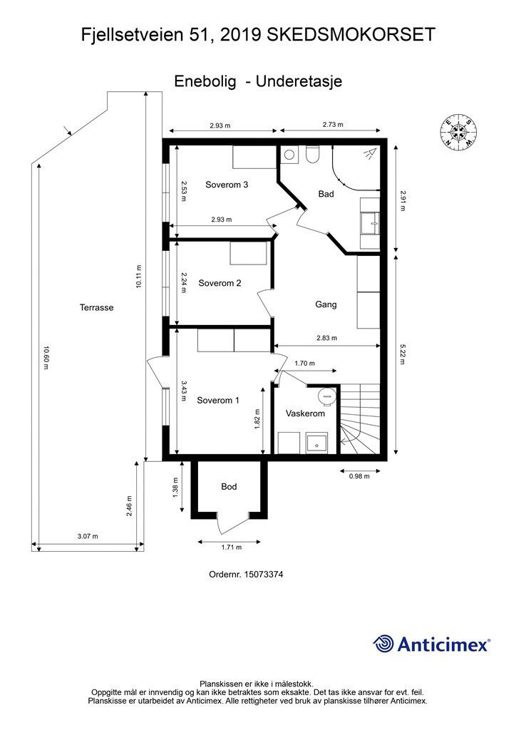 Plantegning- Underetasje