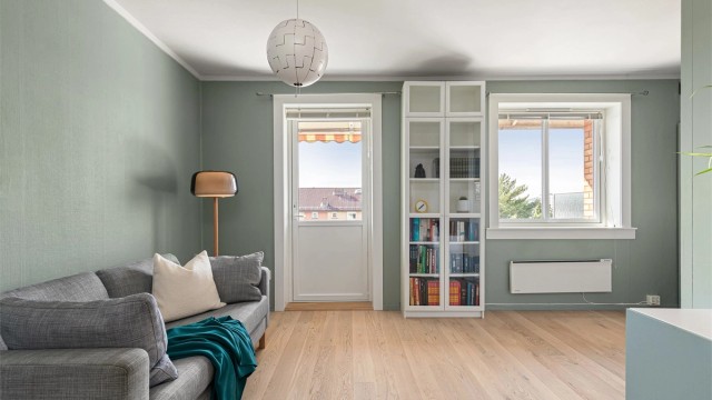 Velkommen til Kjelsåsveien 8A - Gjennomgående og arealeffektiv 1-roms med sovealkove og separat kjøkken! Foto: Hanne Bruland/Fotohanne