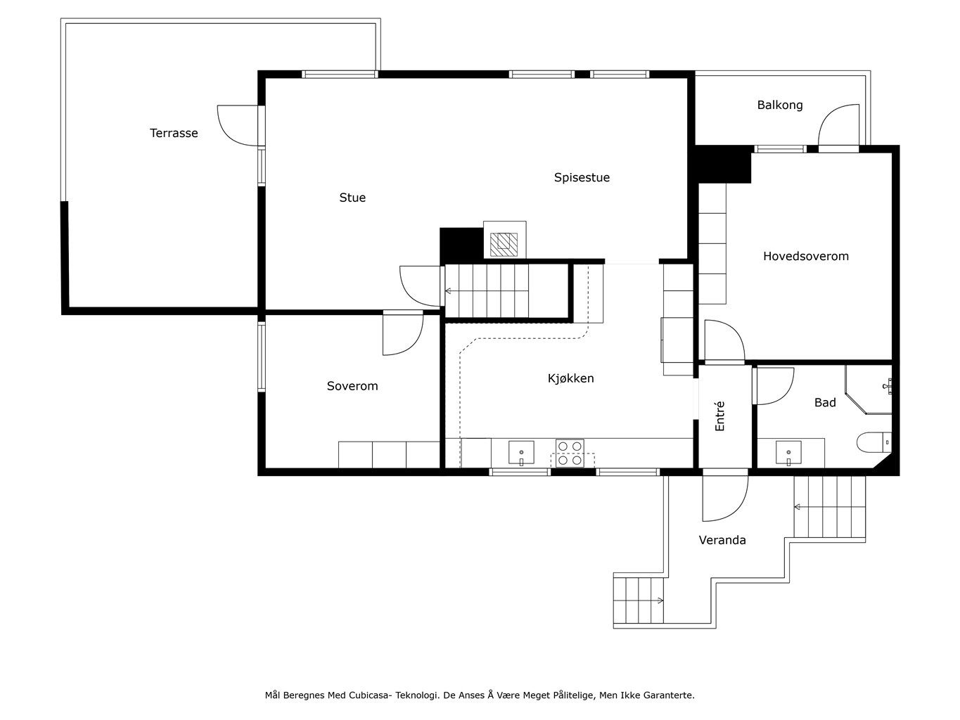 Plantegning hovedetasje
