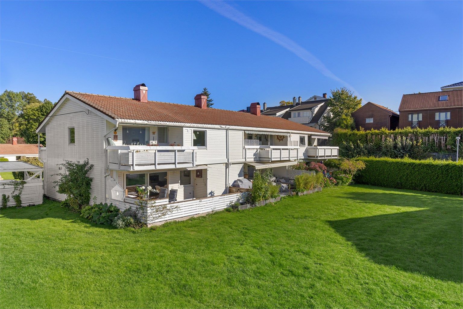 Velkommen til Conrad Hemsens vei 15C, en lekker og oppusset 3-roms med trappefri adkomst. Borettslaget er for frimurere over 55 år (foto Petter Tanum)