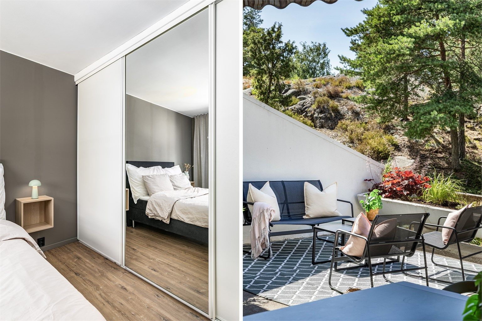 I hovedsoverommet inngår en nær 3 meter bred skyvedørsgarderobe.