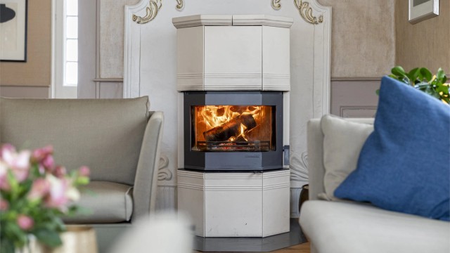 Peisen er et blikkfang som binder rommet sammen.