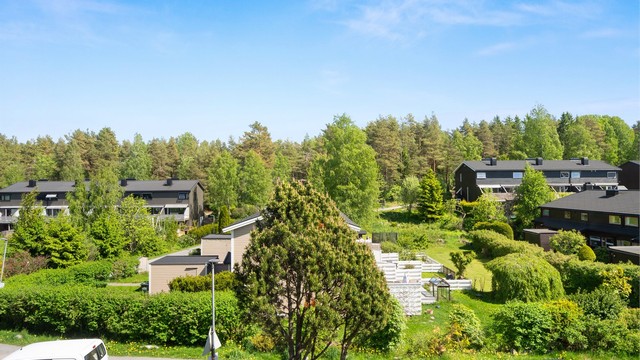 Utsikt fra soverom i 2.etg