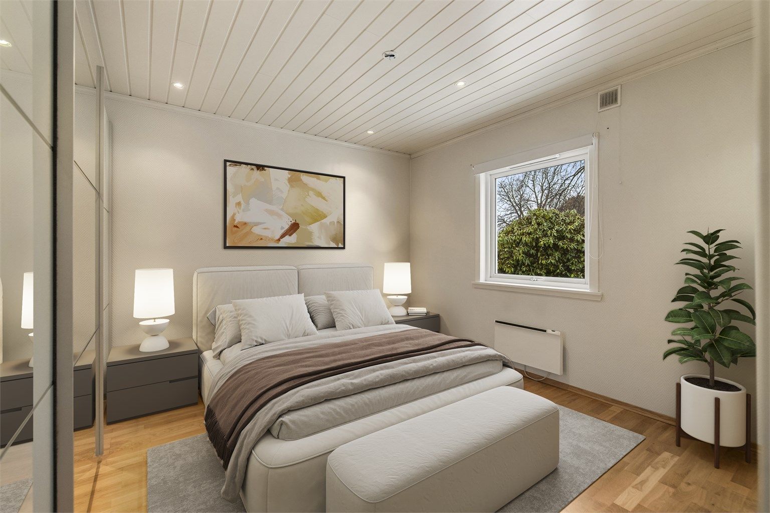 Lyst hovedsoverom. Digitalt stylet.