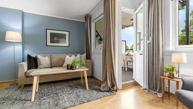 Alle vinduer og balkongdør ble sist fornyet i 2014 i regi av borettslaget