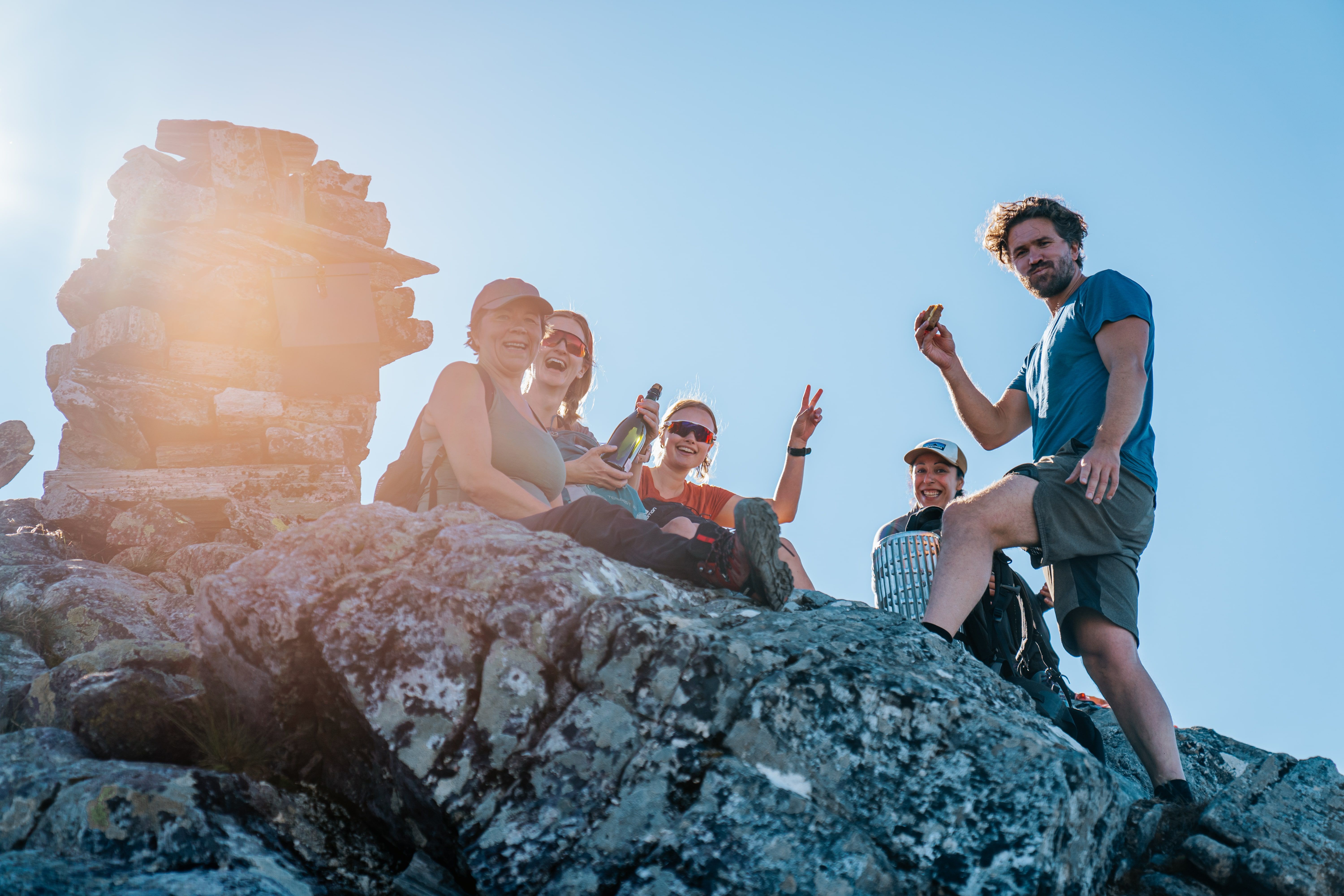 NP team on top of a mountain.