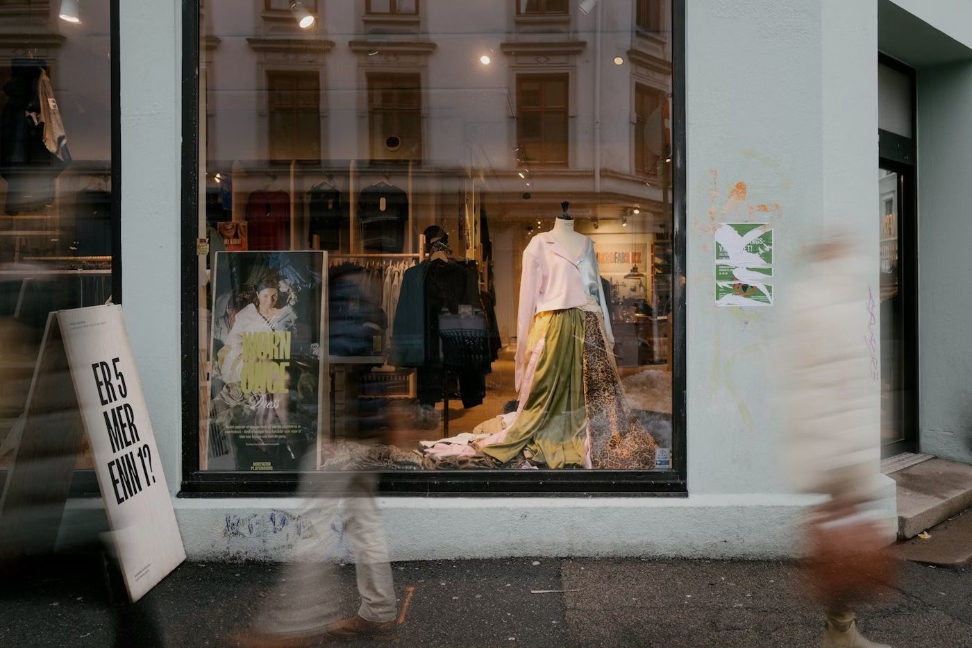 the dress at display in store in markveien