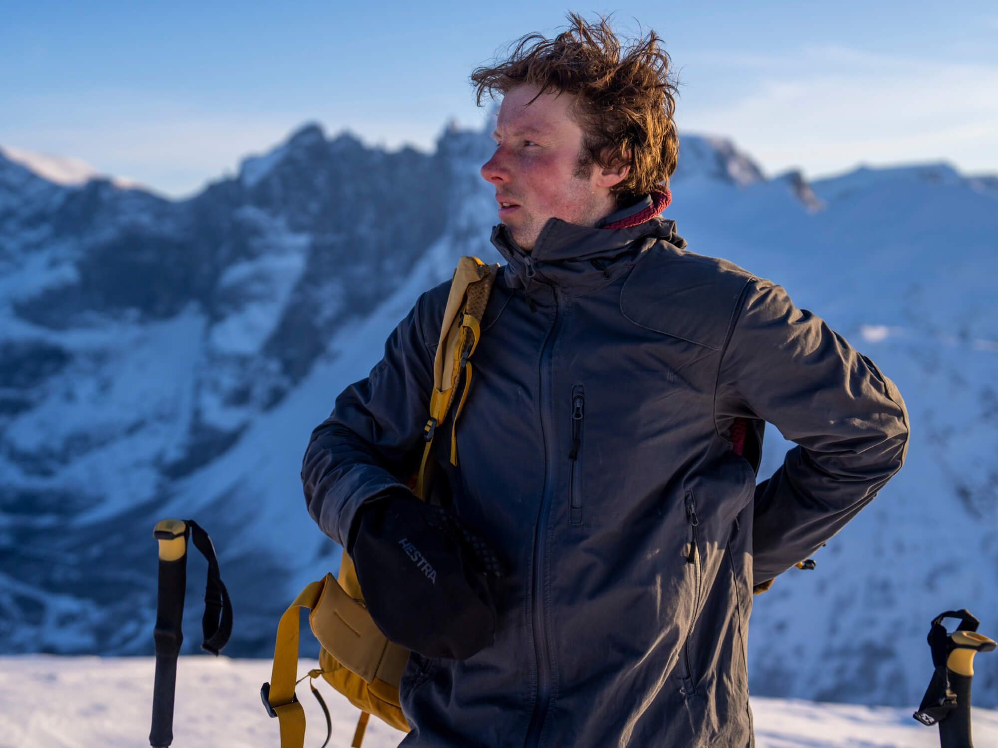 Calum Macintyre iført The Last på en av sine mange toppturer