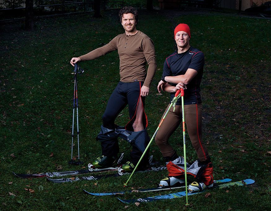 Bilde av Jo og Magnus iført Ziplongs til en artikkel i D2