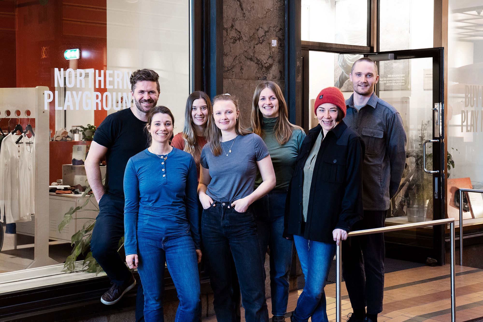 Photo of the NP team in front of the store.